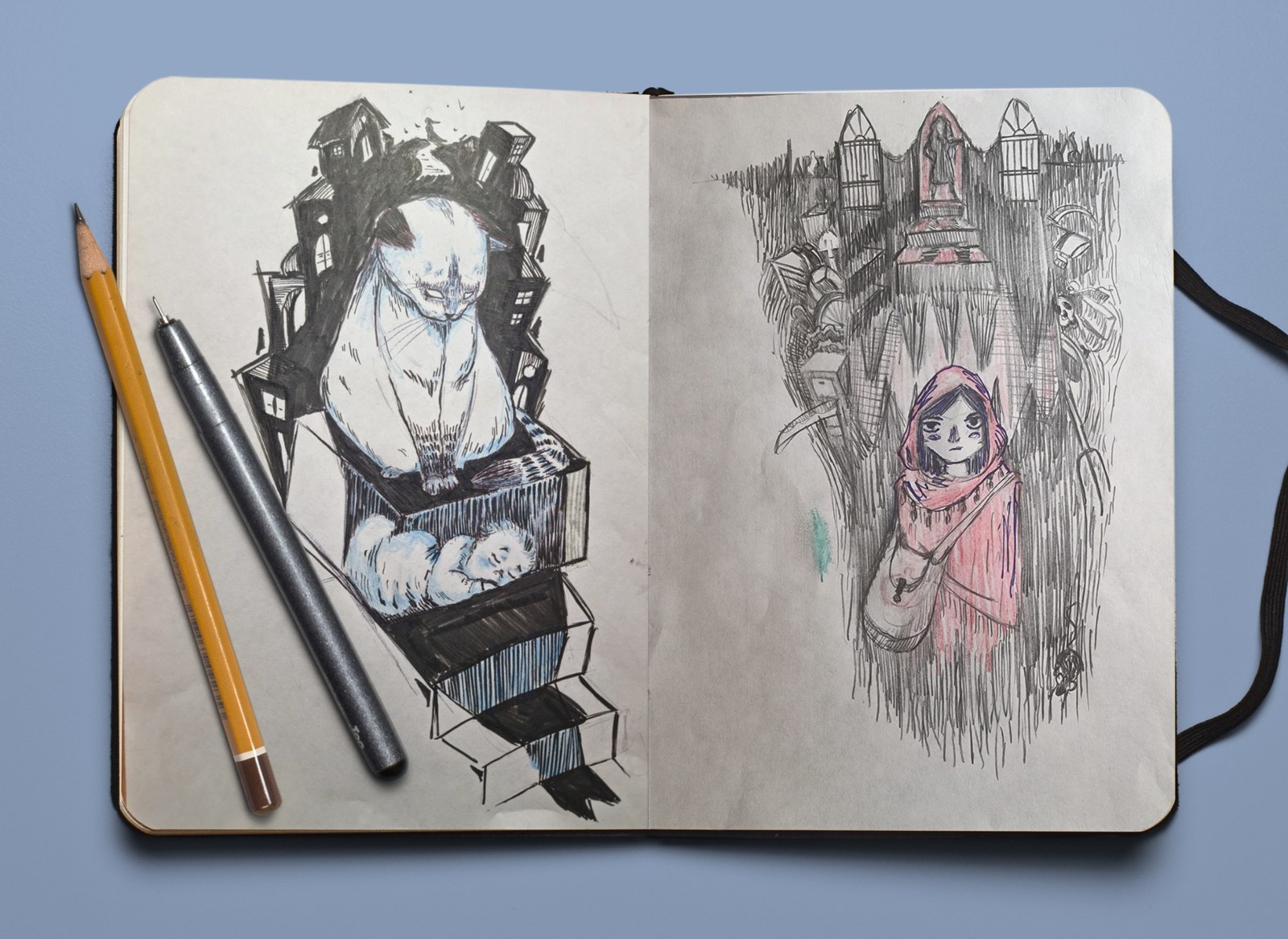 Booji and Marmar book illustration by Afshin Mayabadi