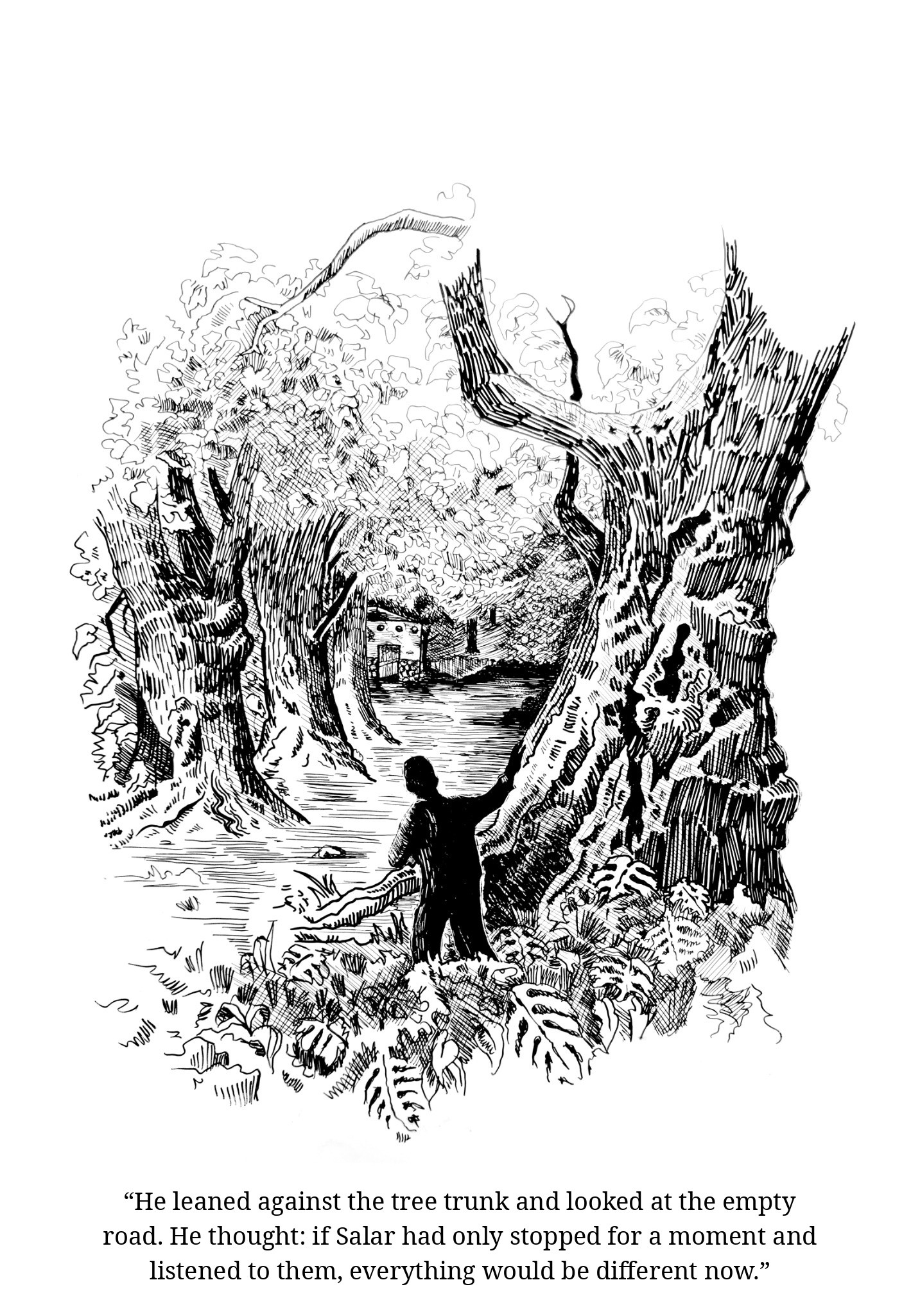Kianoush Garden interior book illustration by Afshin Mayabadi