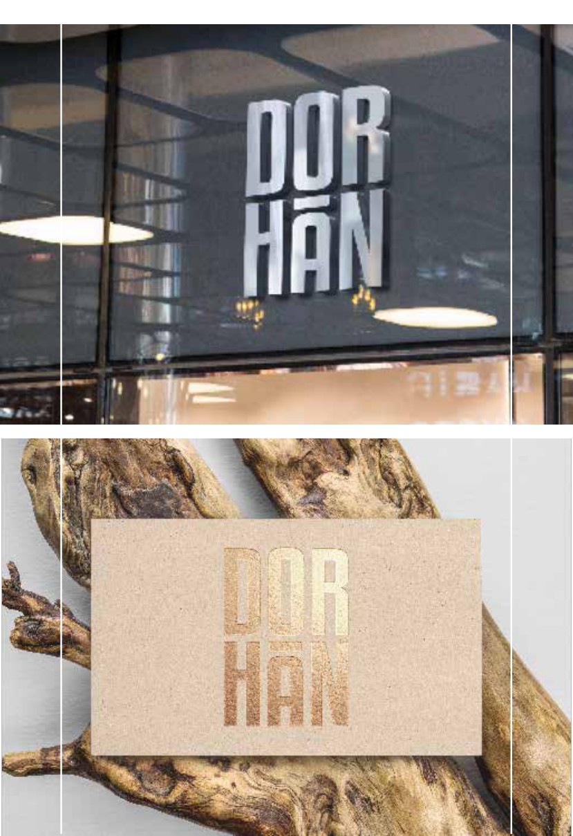 Dorhan branding and logo design by Afshin Mayabadi