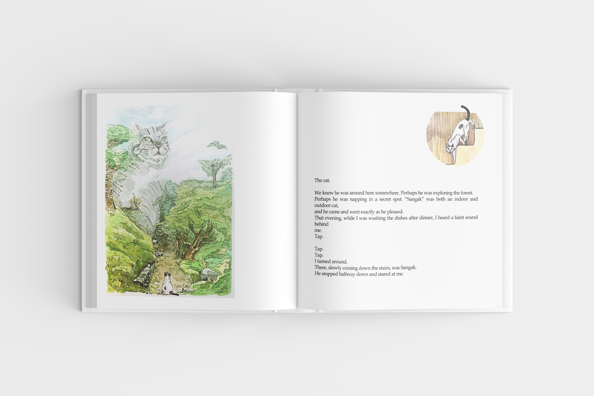 Sangak Bobak illustrated book mockup by Afshin Mayabadi